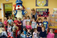 Sznupek z wizytą w przedszkolu w Żorach